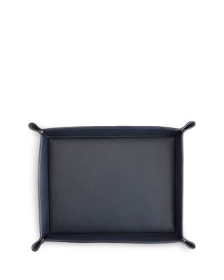 Large Leather Catchall Valet Tray