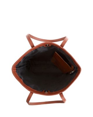 Pebble Grain Leather Tall Tote 
