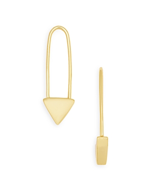 ARGENTO VIVO SAFETY PIN TRIANGLE EARRINGS,118184G
