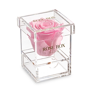 Rose Box Nyc Single Rose Jewelry Box In Blush Pink