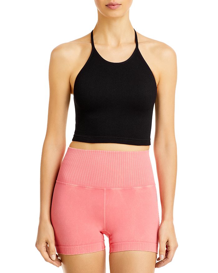 Free People by Free People Cropped Run Ribbed Tank