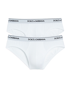 Dolce & Gabbana Two-pack Logo Waistband Briefs In White