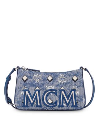 blue mcm bag
