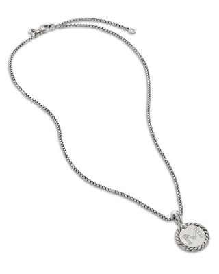 Sterling Silver Cable Collectibles Initial Charm