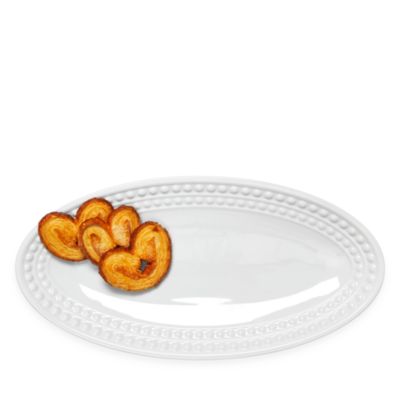 Perlee White Oval Platter, 14" x 7"