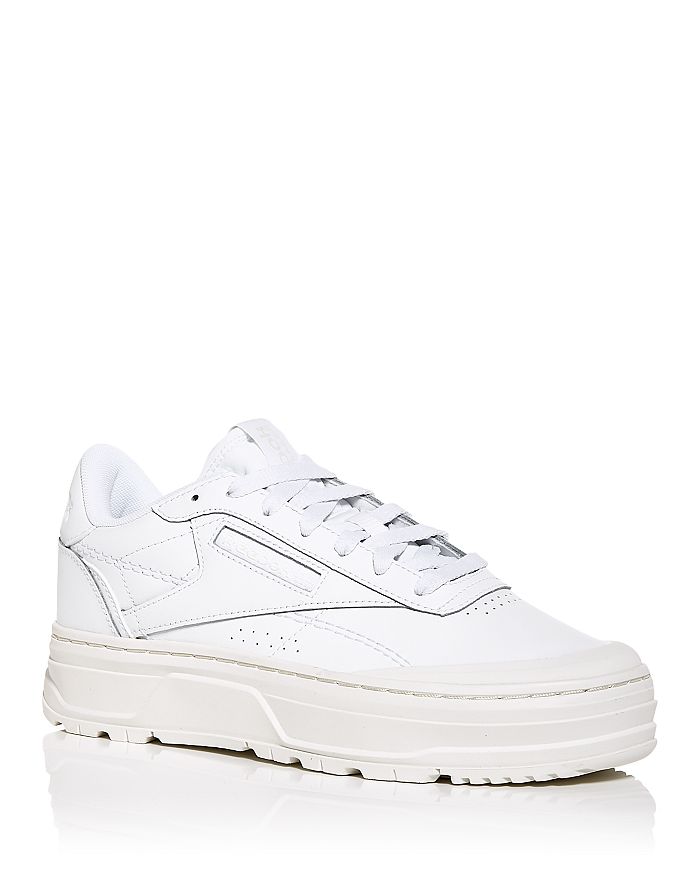 Reebok Club C Double Track Womens White Casual Shoes Sneakers