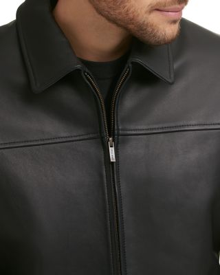 Zip Front Leather Jacket