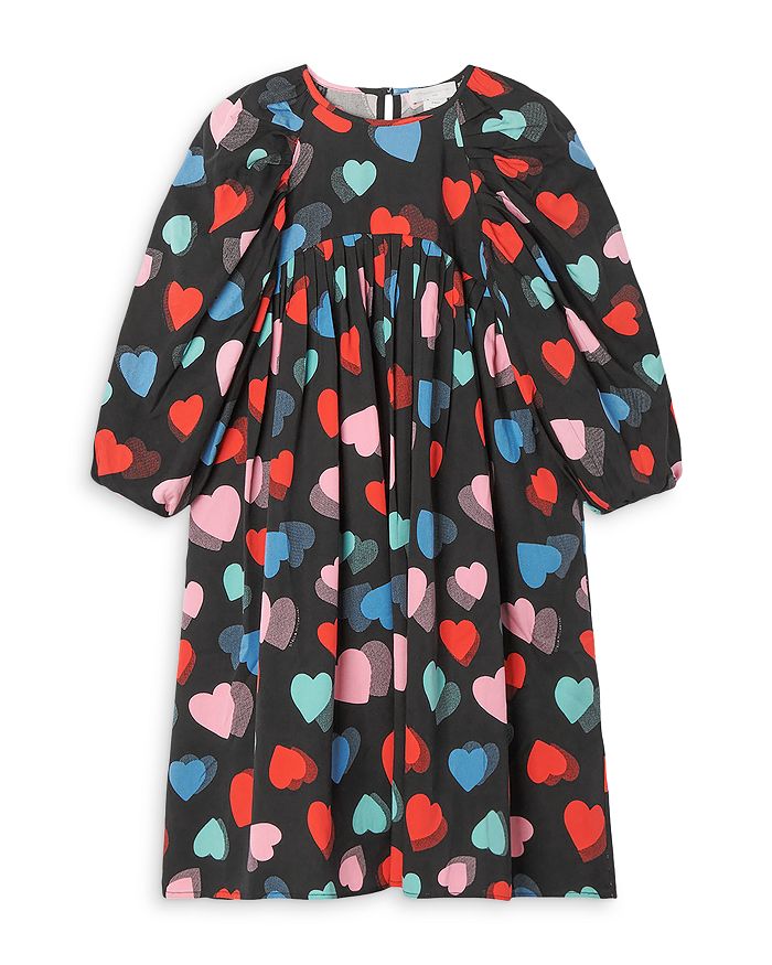 Stella McCartney Girls' Heart Print Midi Dress - Little Kid, Big