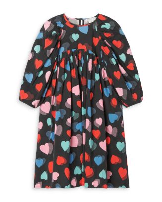 Stella McCartney Girls' Heart Print Midi Dress - Little Kid, Big Kid