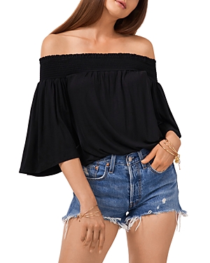 1.STATE SMOCKED OFF THE SHOULDER TOP,81114335C2