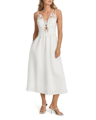 REISS Serena Lace Midi Dress | Bloomingdale's Women