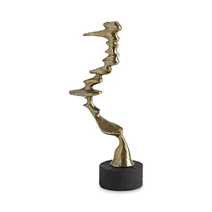 Global Views Large Wind Blown Sculpture In Brass