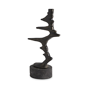 Global Views Large Wind Blown Sculpture In Bronze