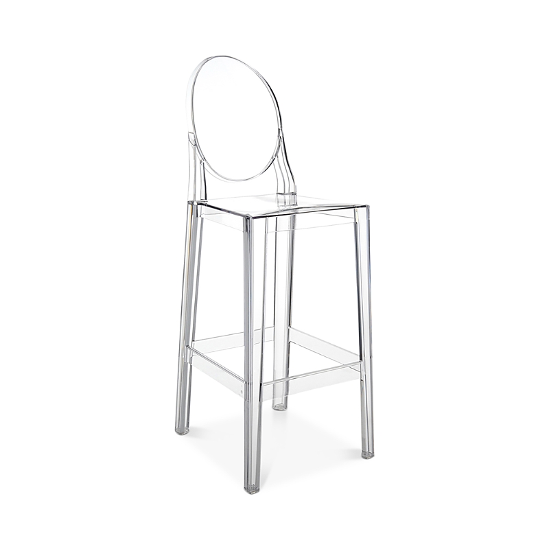 Kartell One More Bar Stool, Set Of 2 In Crystal