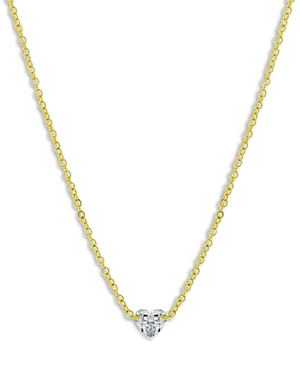 Meira T 14k Yellow Gold Diamond Heart Pendant Necklace, 18