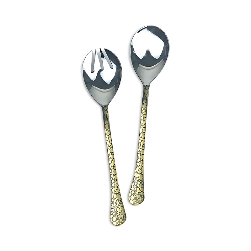 Michael Wainwright Panthera Salad Serving Set In Gold