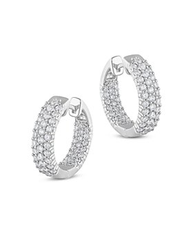 Bloomingdale's - Diamond Inside Out Hoop Earrings in 14K White Gold, 2.0 ct. t.w. - 100% Exclusive