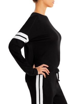 Stripe Sleeve Knit Sweatshirt - Exclusive