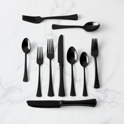 Portola 20-Piece Black Mirror Flatware Set