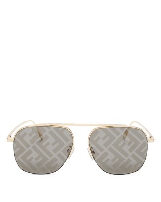 Fendi Aviator Smoke Mirror Sunglasses, 57mm | Bloomingdale display picture 1