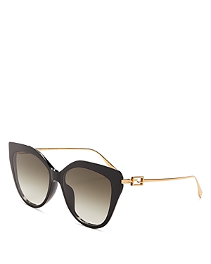 Fendi Baguette Cat Eye Sunglasses, 57mm