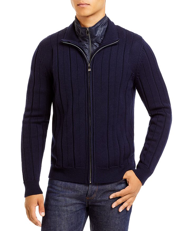 Corneliani Technical Wool Zip Sweater | Bloomingdale's