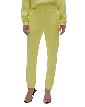 Helmut Lang Logo-embroidered Buttoned Track Pants In Charlock