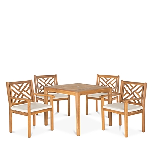 Shop Safavieh Bradbury 5 Piece Outdoor Dining Set In Natural/beige