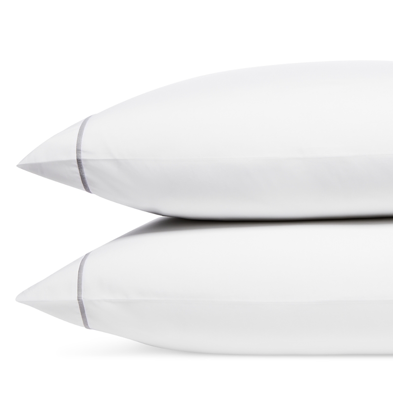 Matouk Bergamo Pillow Case, King Pair In Silver