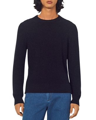 Sandro Ribbed Regular Fit Crewneck Sweater | Bloomingdale's