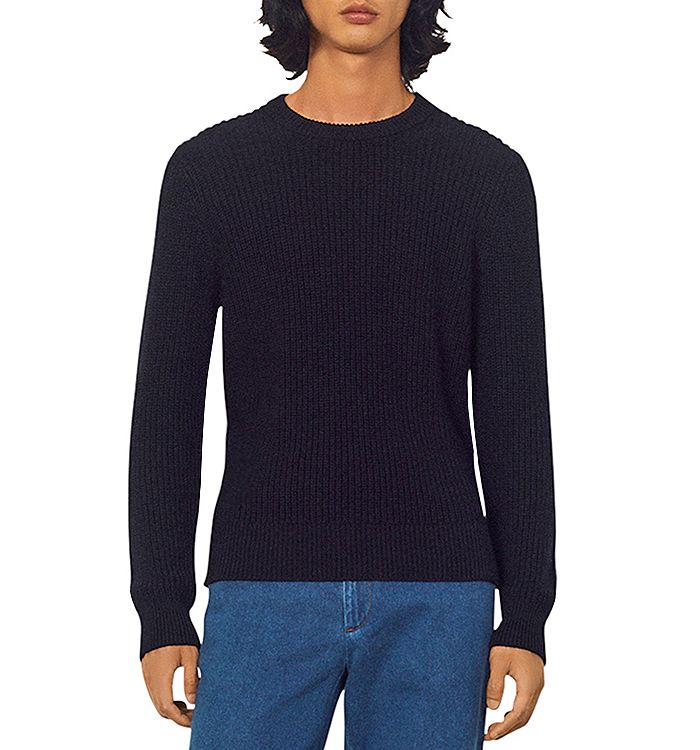 Sandro Ribbed Regular Fit Crewneck Sweater | Bloomingdale's