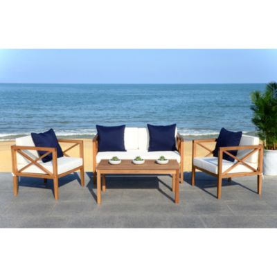Nunzia 4 Piece Outdoor Living Set with Accent Pillows