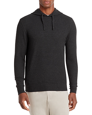 Faherty Legend Pullover Hoodie In Heathered Black Twill