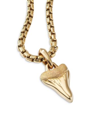 Men's 18K Yellow Gold Shark's Tooth Amulet