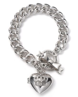 JUICY COUTURE ハートチャーム ブレスレット Juicy Couture Black Label Juicy Couture Bow Heart Toggle