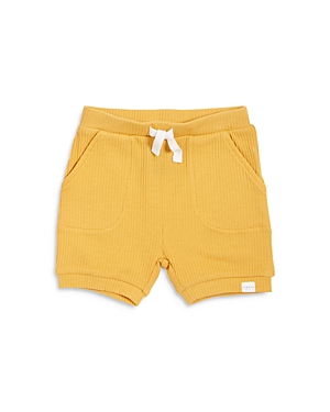 Firsts By Petit Lem Unisex Knit Shorts - Baby In Gold