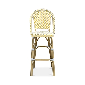 Shop Furniture Of America Sparrow & Wren Haley Wicker Patio Bar Chair, Set Of 2 In Yellow