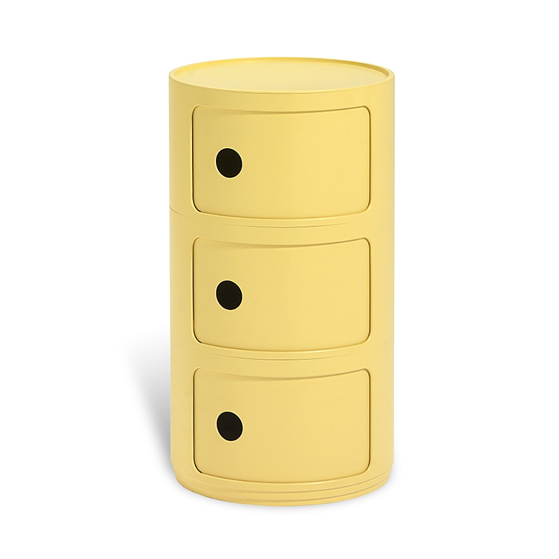 Kartell Componibili Bio 3 Tier Storage Tower In Yellow