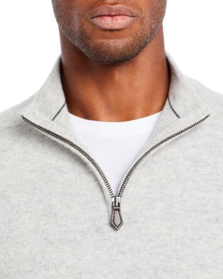 Dove Gray Cashmere Quarter-Zip Sweater - Exclusive