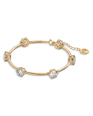 Swarovski Constella Crystal Bangle Bracelet In Gold Tone In Gold