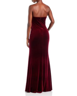 Strapless Velvet Gown - Exclusive