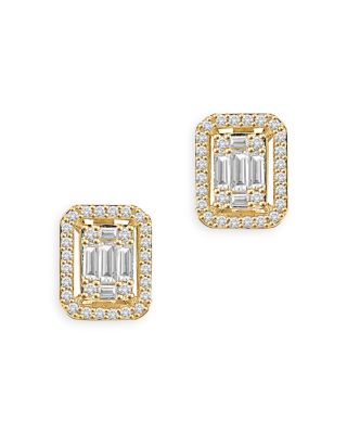 Bloomingdale's Fine Collection - Diamond Mosaic Leverback Earrings in 14K Yellow Gold, 0.50 tcw