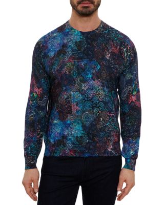 Robert Graham - Rockhampton Cotton & Linen Paisley Classic Fit Crewneck Sweater