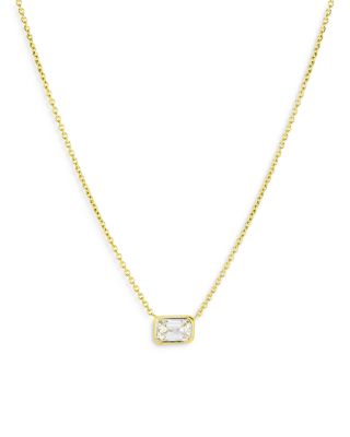 roberto coin emerald cut necklace