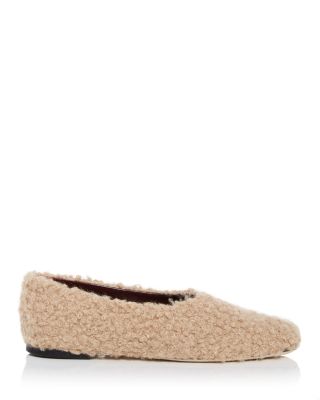 【新品・未使用】STAUD FLUFF BALLET FLAT STAUD Women's Fluff Faux Shearling Ballet Flats | Bloomingdale's
