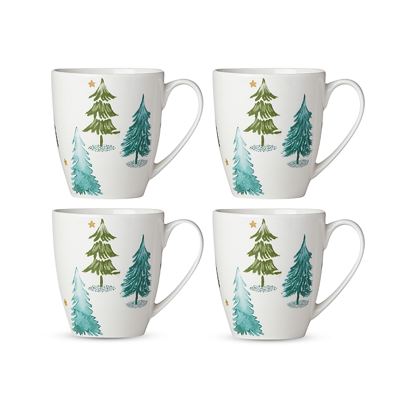 Lenox Balsam Lane Four-piece Mug Set In Green