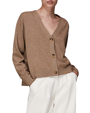 Whistles Cashmere Cardigan In Oatmeal