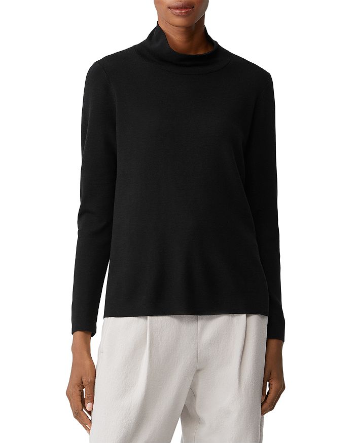 Eileen Fisher Scrunch Neck Sweater Bloomingdale s