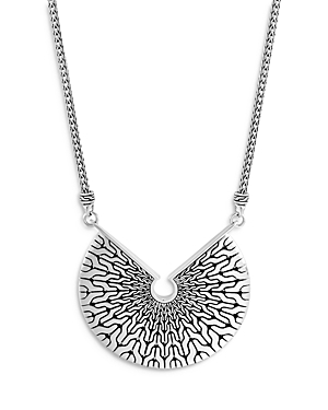 John Hardy Radial Sterling Silver Classic Chain Angled Disc Pendant Necklace, 18 In Silver