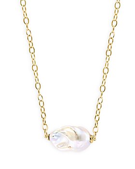 Bloomingdale's - Cultured Freshwater Pearl Pendant Necklace in 14K Yellow Gold, 16.5" - 100% Exclusive
